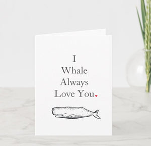 Salty Whale Greeting Cards